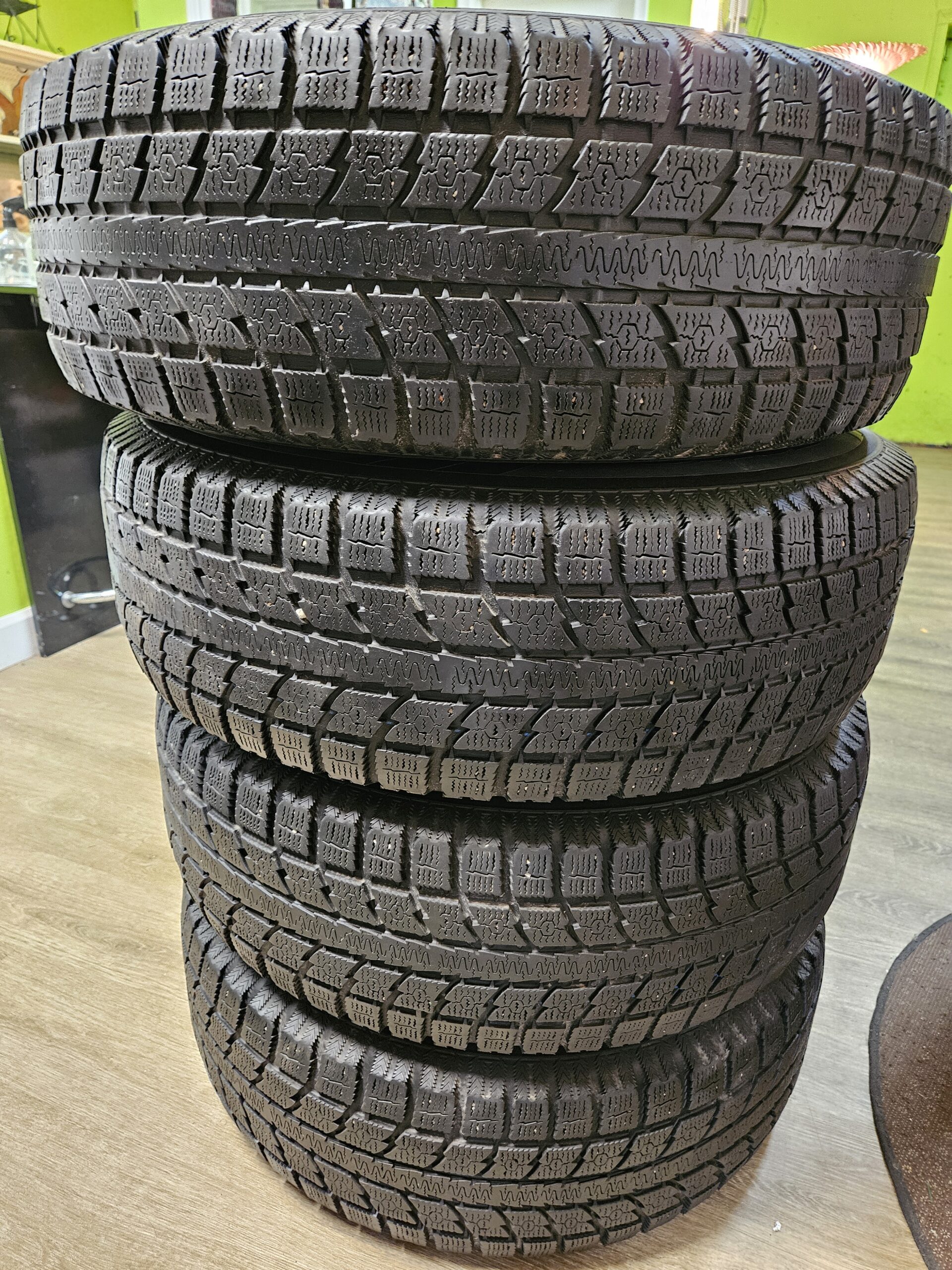 265/70R18 Toyo Snow Tires on Ford F150 Rims