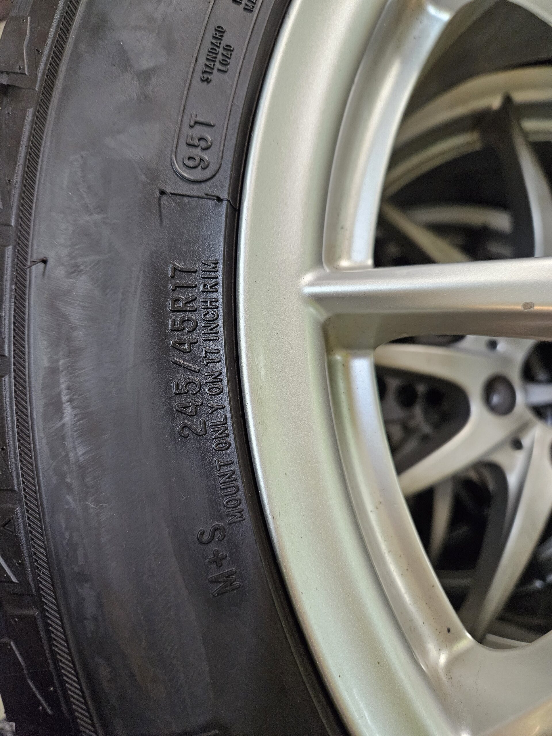 225/45R17 Starfire Snow Tires on Mercedes Rims