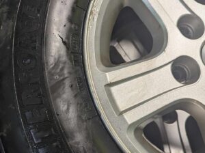 265/70R17 Firestone Snow Tires on Dodge Ram Rims