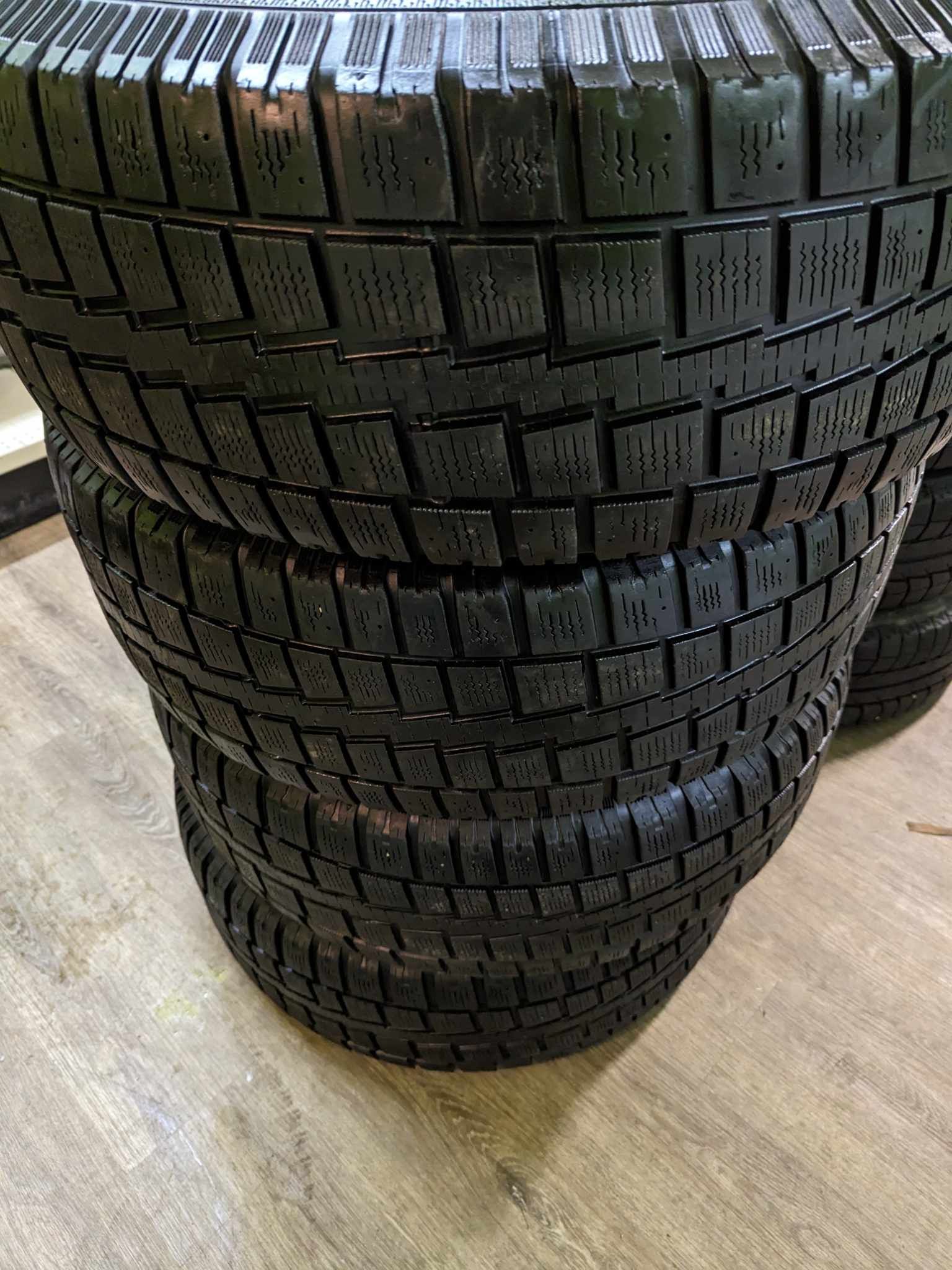 265/70R17 Cooper Snow Tires on Ford F150 Rims